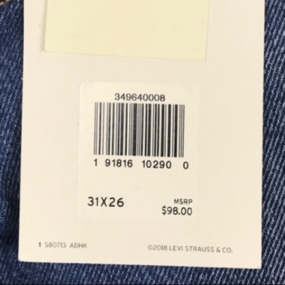 Levi’s Premium Wedgie Straight High Rise Raw Hem Jeans 31 - Picture 8 of 8